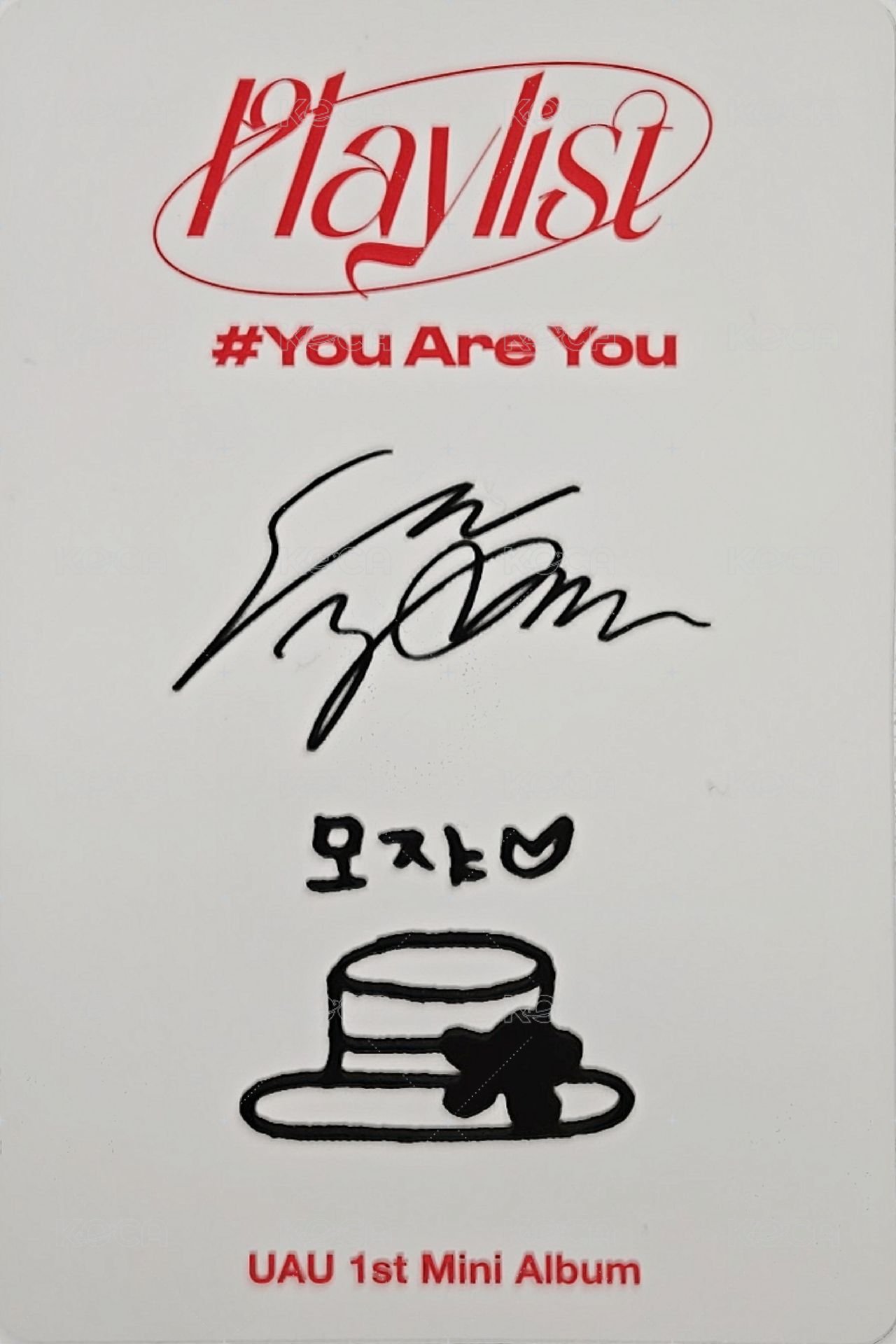 Playlist #You Are You 專輯卡  背面