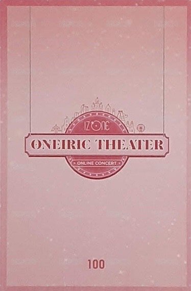 2020 線上演唱會 隨機卡 100 紅閃 背面