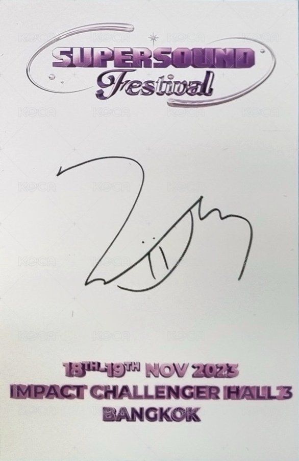 2023 ssf 曼谷音樂節 明信片  背面