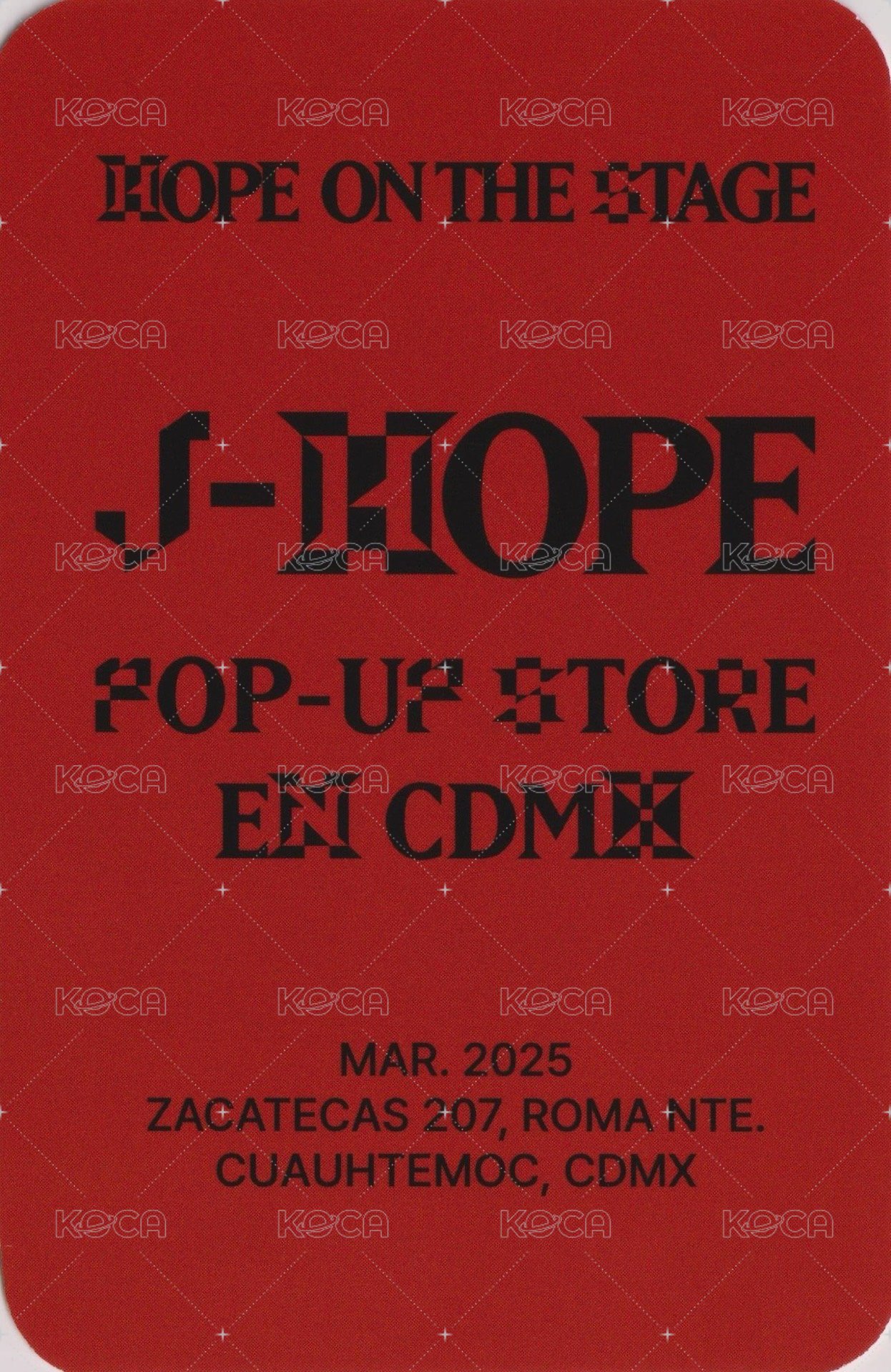 HOTS Tour 滿額卡 墨西哥 背面