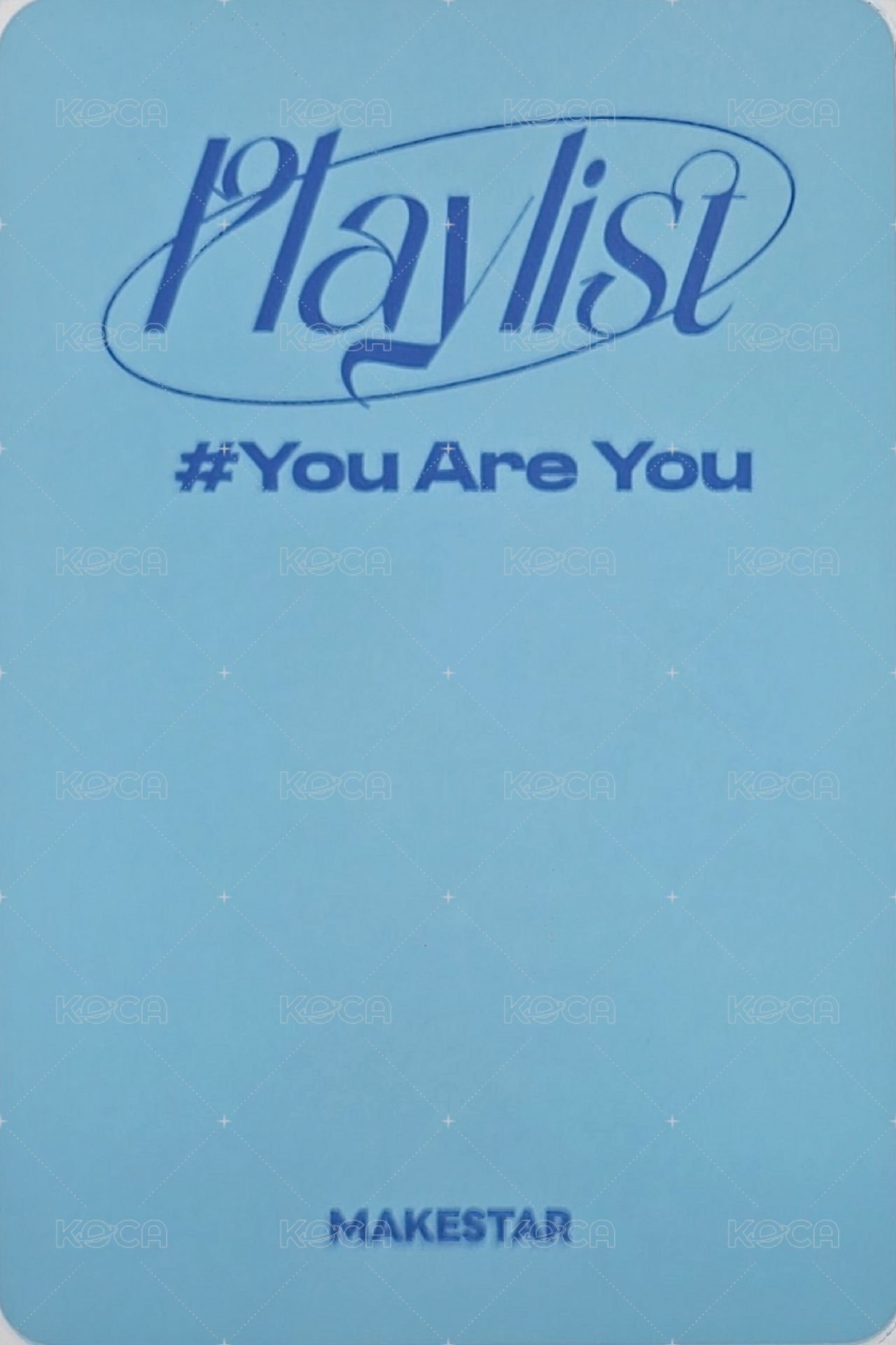 Playlist #You Are You ms POCA 3.0 簽售卡 汗蒸幕 ver. 背面