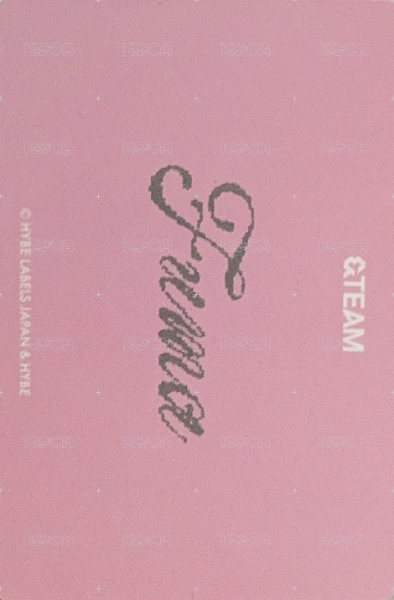 五月雨 隨機卡  背面