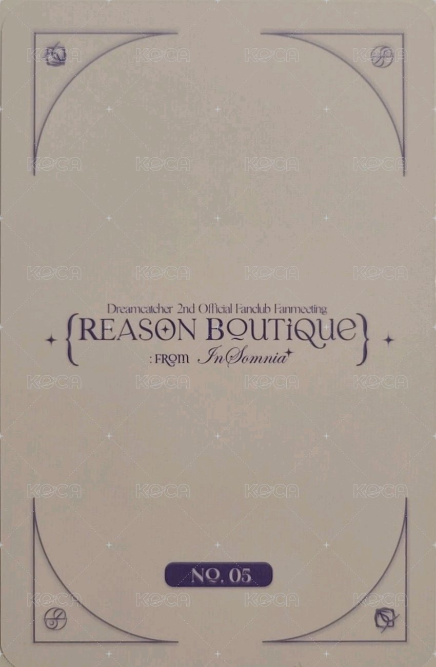 二期會員粉絲見面會 隨機卡 卡包卡 05 背面