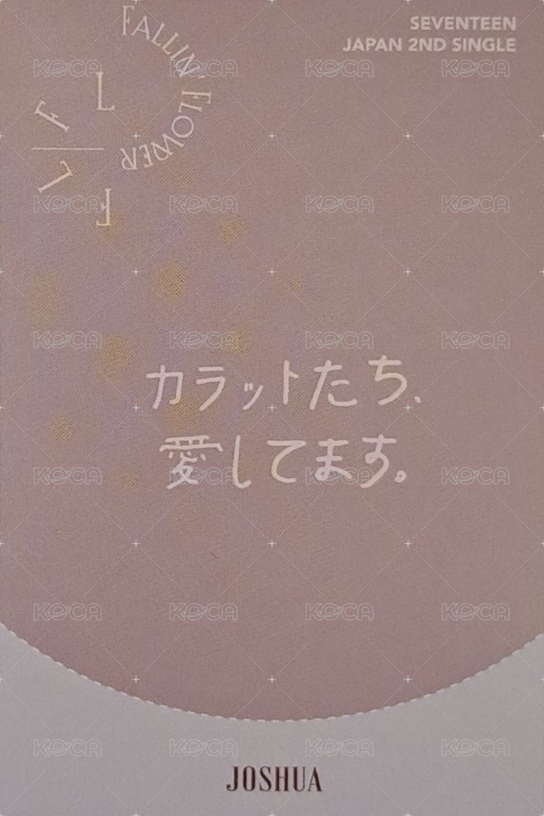 落花 專輯卡 CARAT ver. 背面