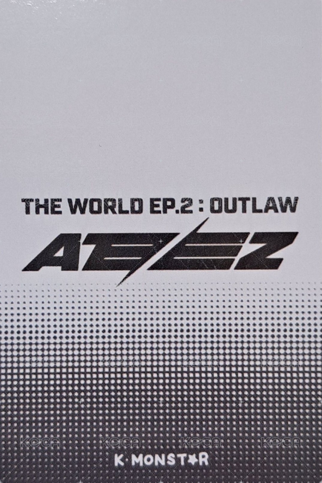 OUTLAW km 簽售卡 臺灣線下簽售 背面