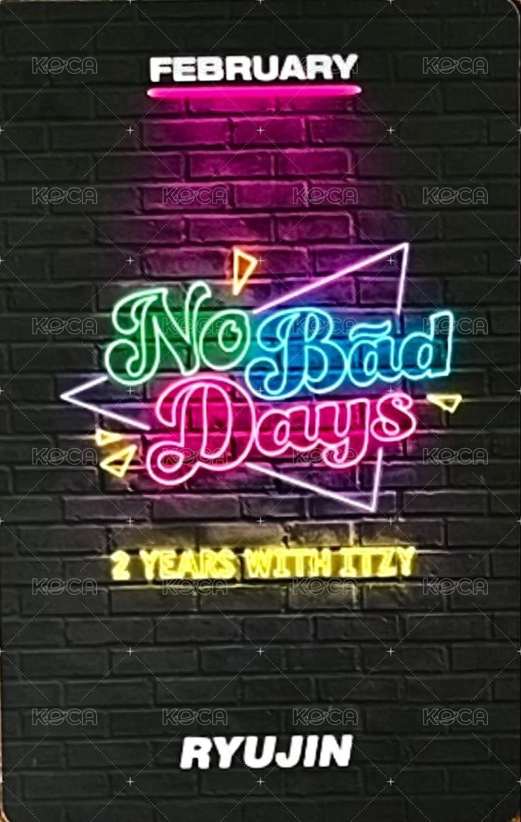 NO BAD DAYS 周邊卡 二月 背面
