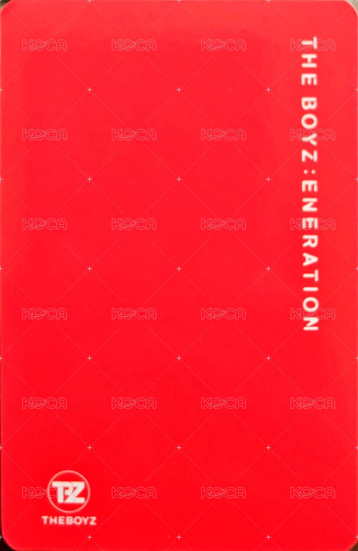 THE BOYZ 2ND WORLD TOUR : ZENERATION 周邊卡 戒指 背面