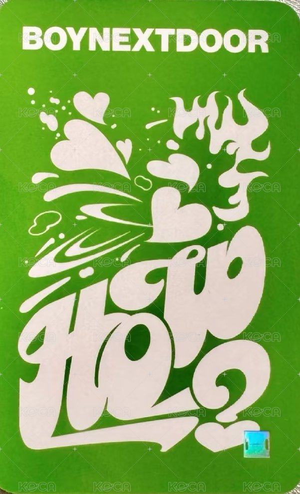 HOW? knpops 特別禮 特典卡 5 背面