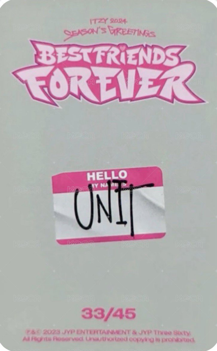 2024年曆 隨機卡 分隊卡 背面