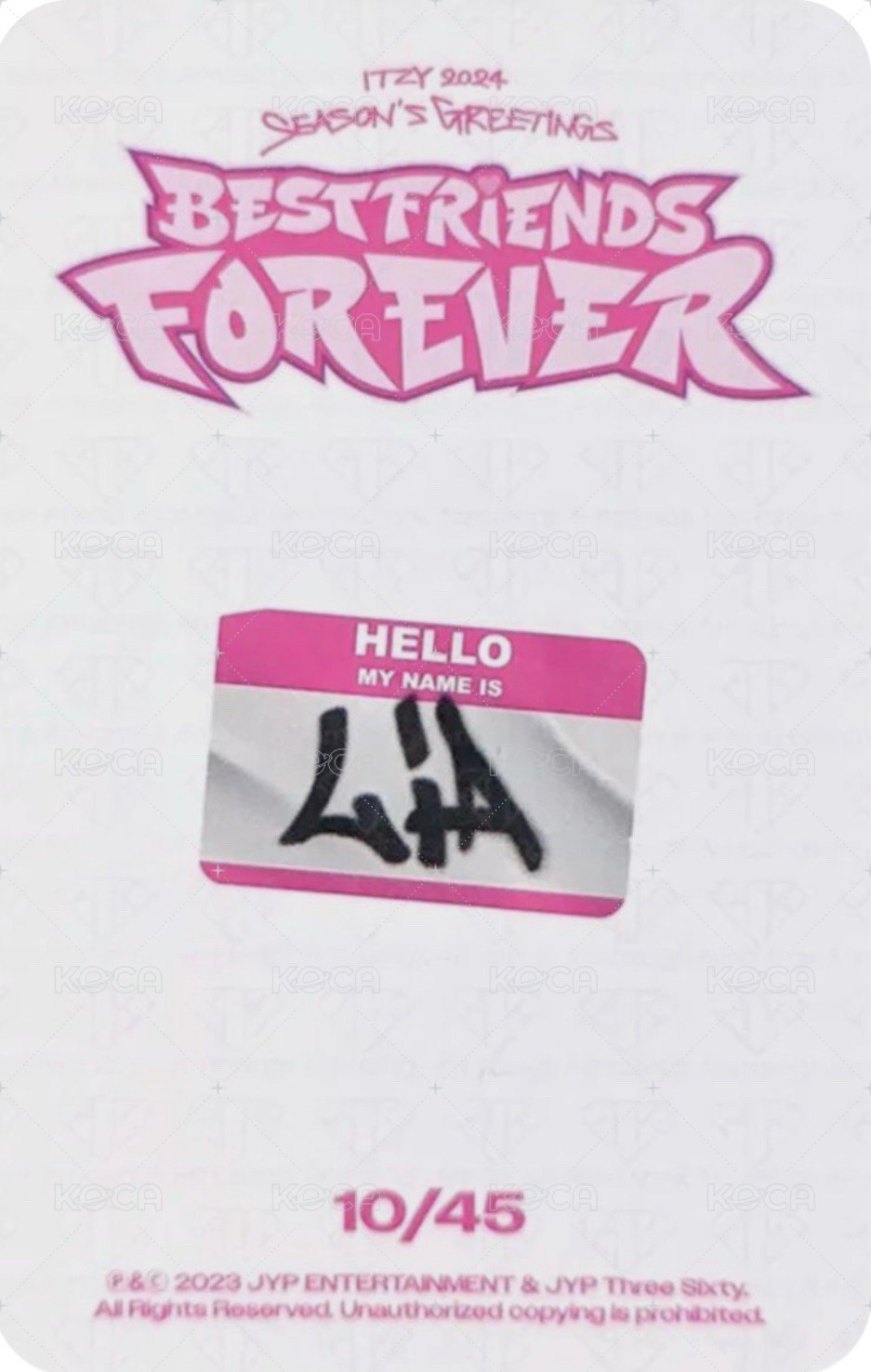 2024年曆 隨機卡  背面