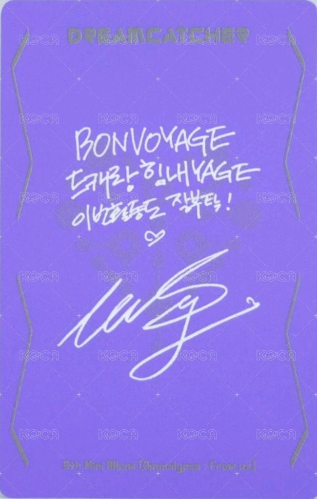 迷你八輯 專輯卡  背面