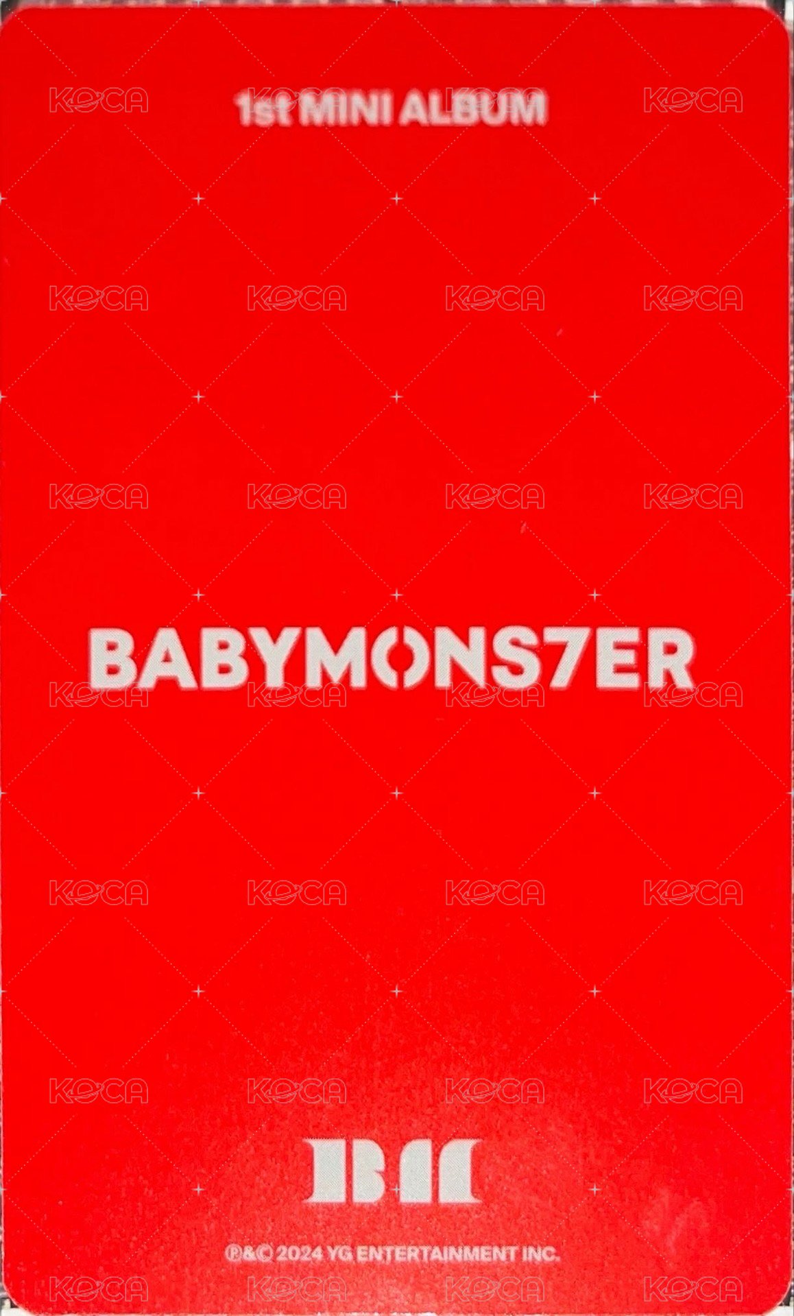 BABYMONS7ER 專輯卡 TAG版 ver.B 背面