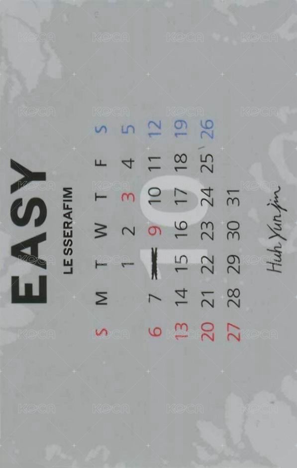 EASY mk 預售 特典卡 生日卡背 背面