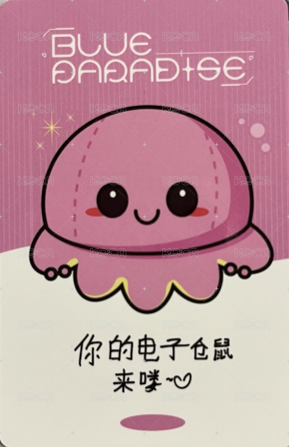 迷五 yzy 2.0 簽售卡 微笑章魚 背面