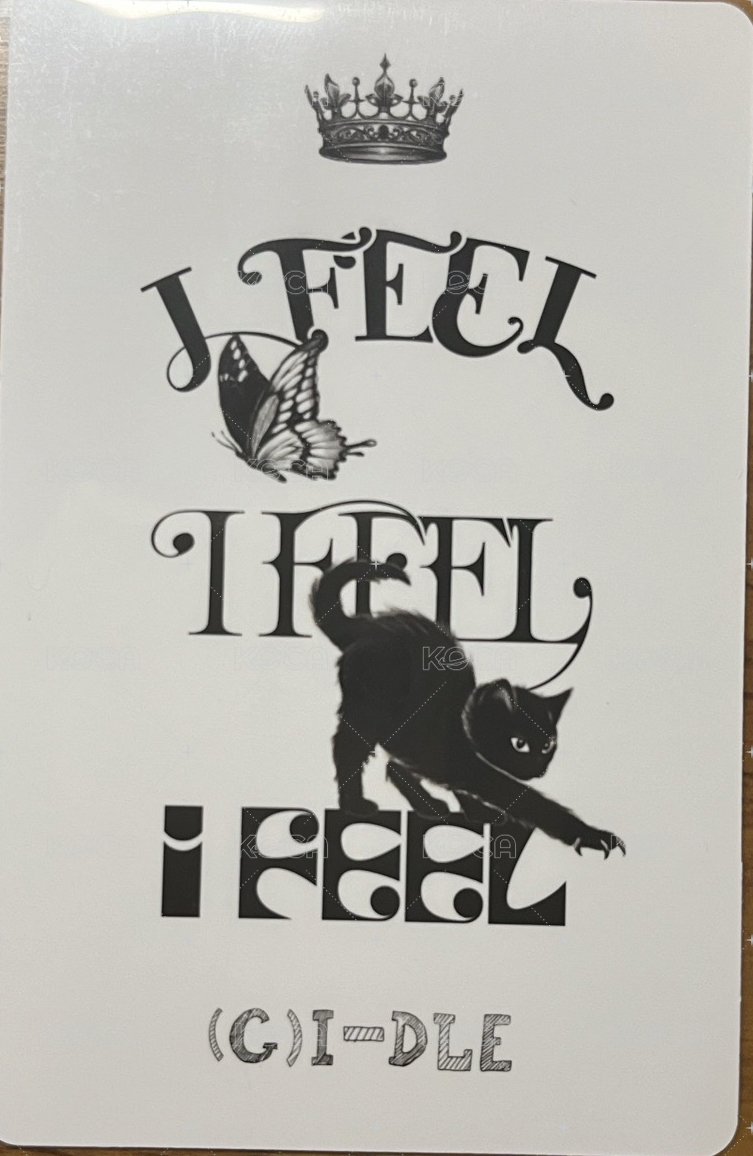I feel 專輯卡  背面