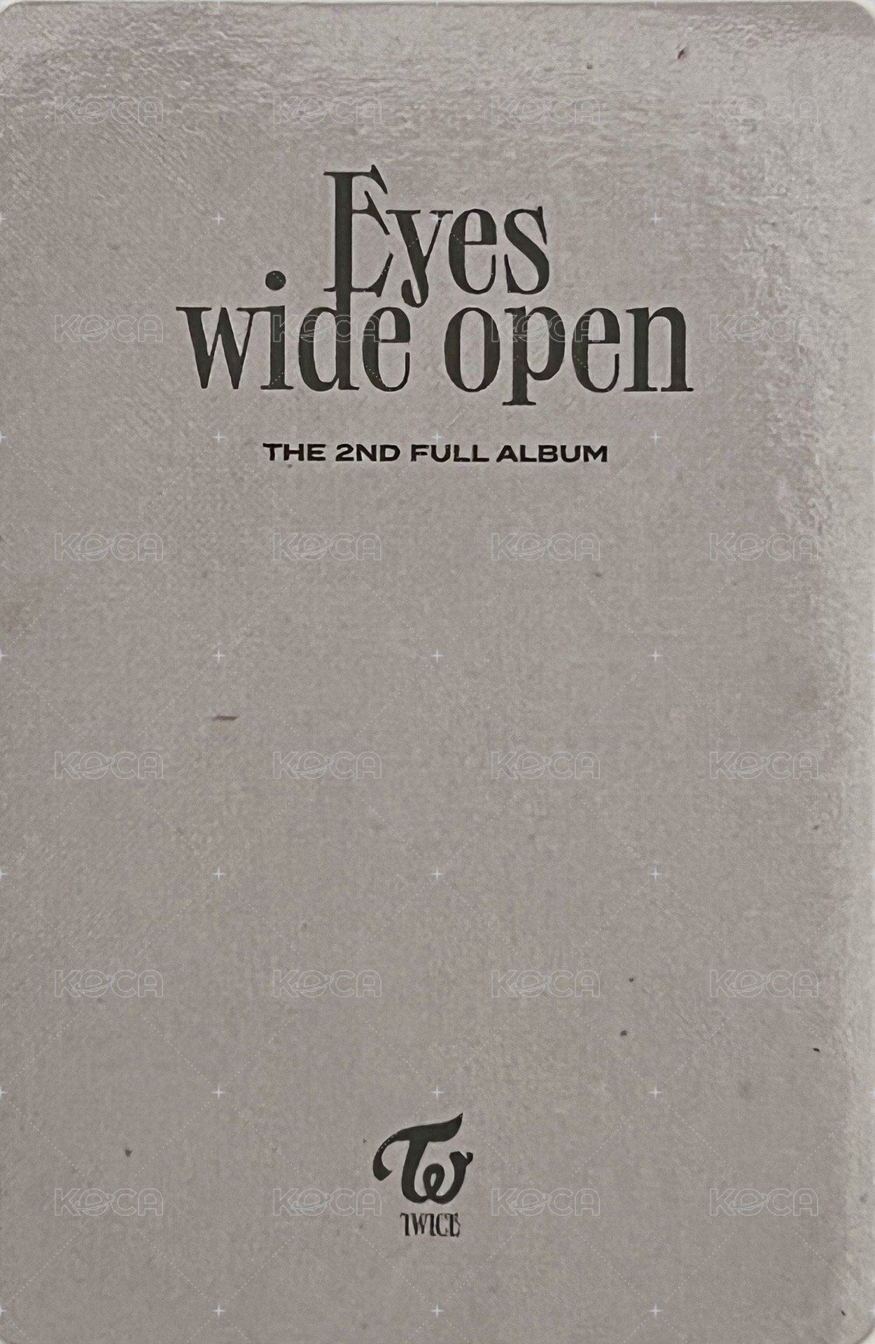 Eyes Wide Open 專輯卡 預售禮 背面