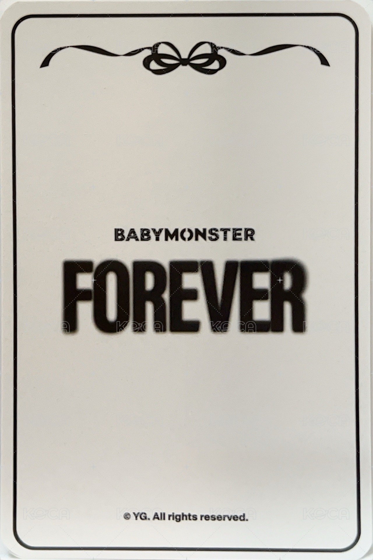 FOREVER 周邊卡 信封卡 背面