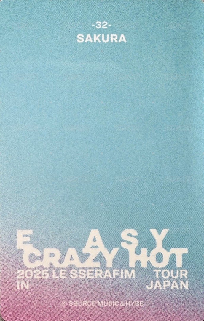 25‘巡迴 JP 隨機卡 32 背面