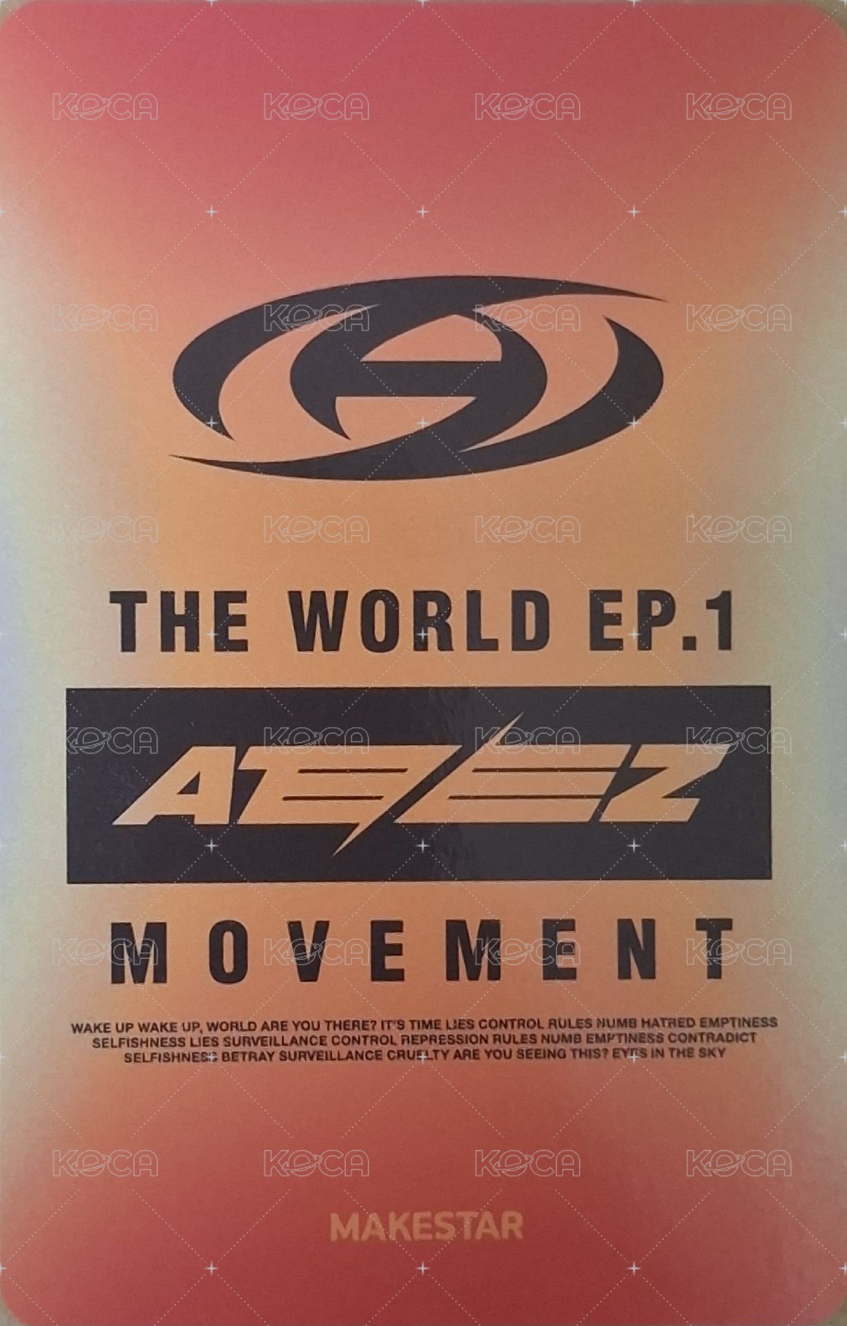 Movement ms 2.0 線下 簽售卡 Cafe Staff A ver. 背面