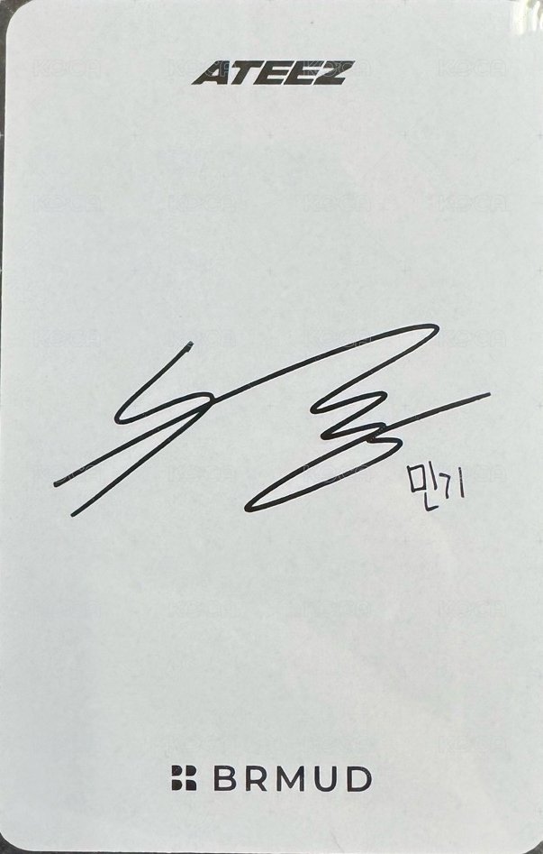 ATEEZ x BRMUD 代言卡  背面