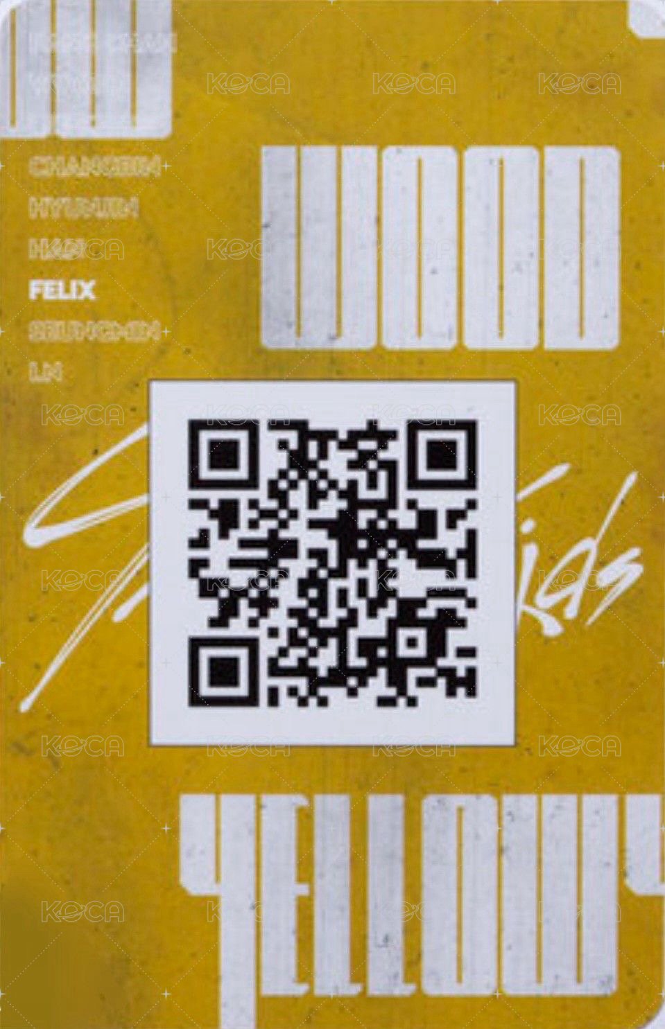 Clé 2 : Yellow Wood 專輯卡 黃 ver. 背面
