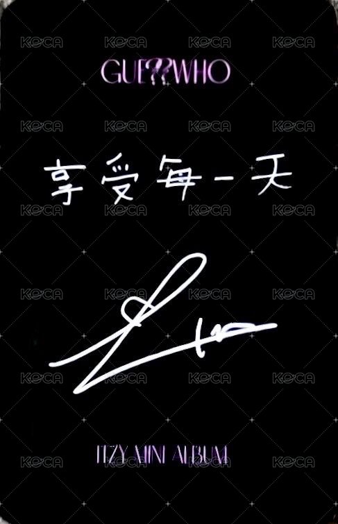 GUESS WHO yzy 3.0 簽售卡  背面