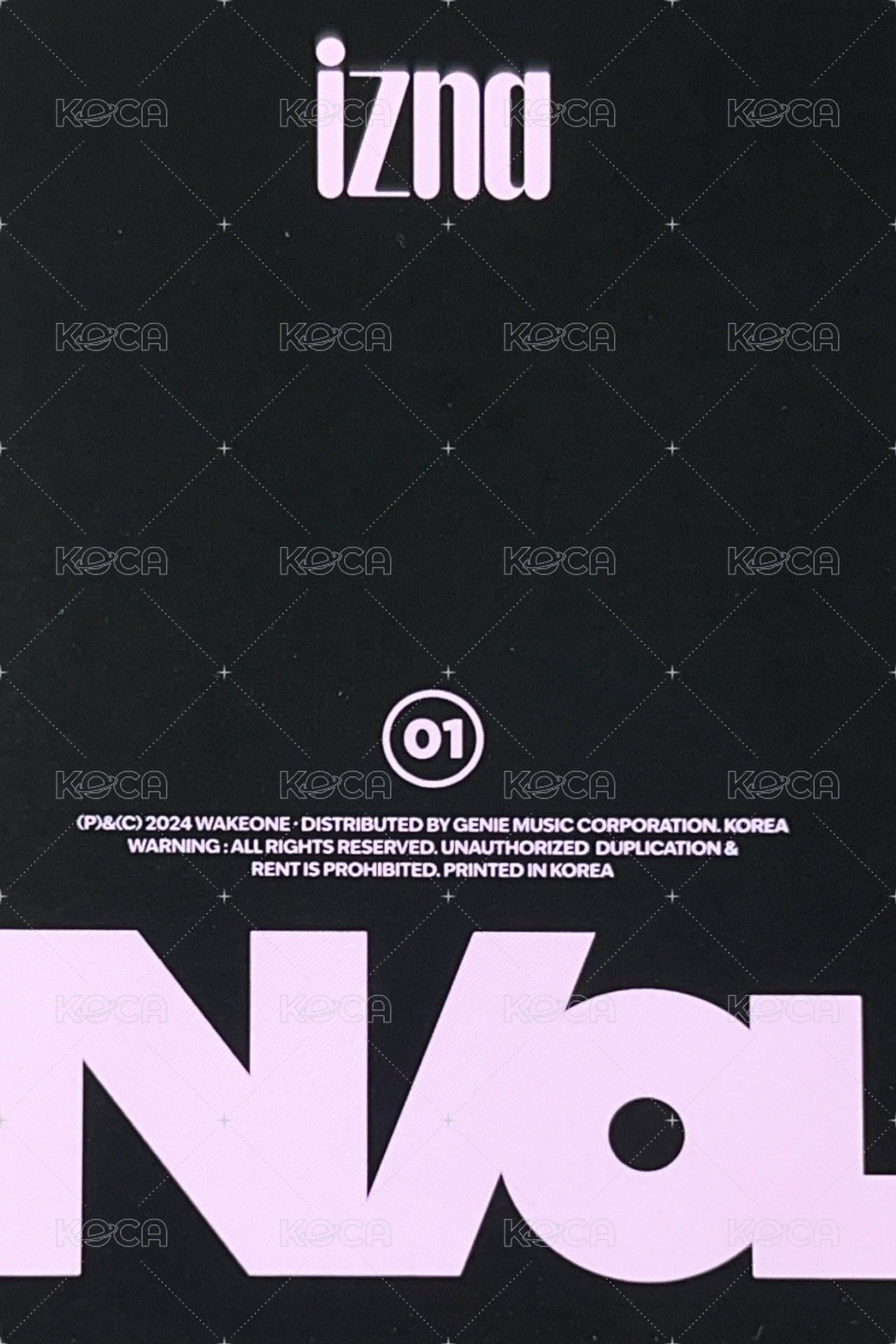 迷一 專輯卡 na ver. unit卡 背面