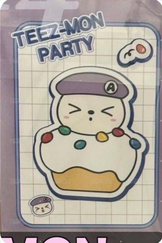 TEEZ-MON POP UP SHOP IN JAPAN 周邊卡 MASCOT PLUSH  背面