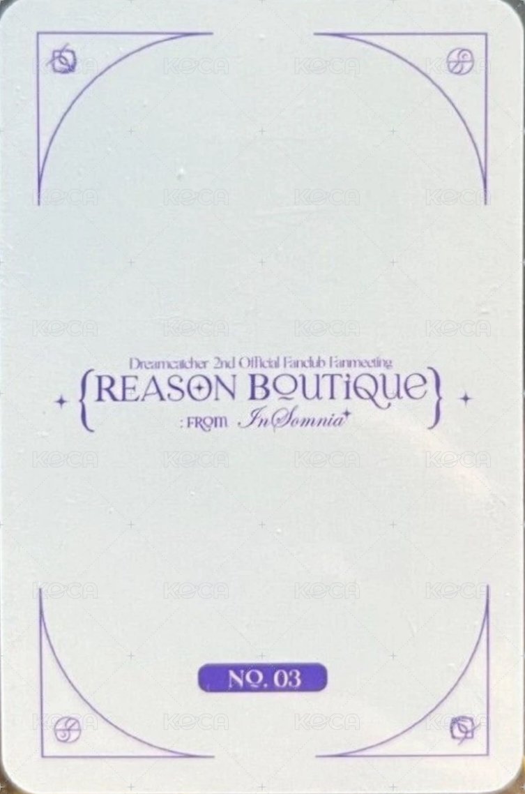 二期會員粉絲見面會 隨機卡 卡包卡 03 背面