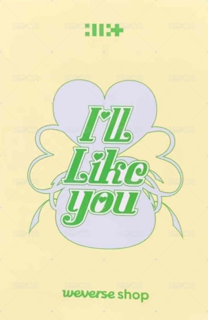 I'LL LIKE YOU wvs 特典卡 photobook ver. 背面