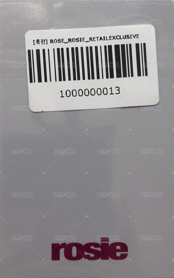 rosie tbl 特典卡  背面