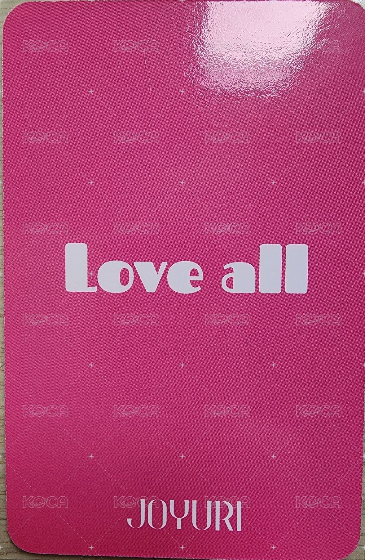 LOVE ALL 專輯卡  背面