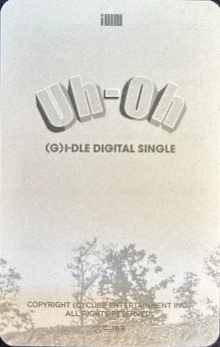 UH-OH 周邊卡 寫真書小卡 PB卡 背面