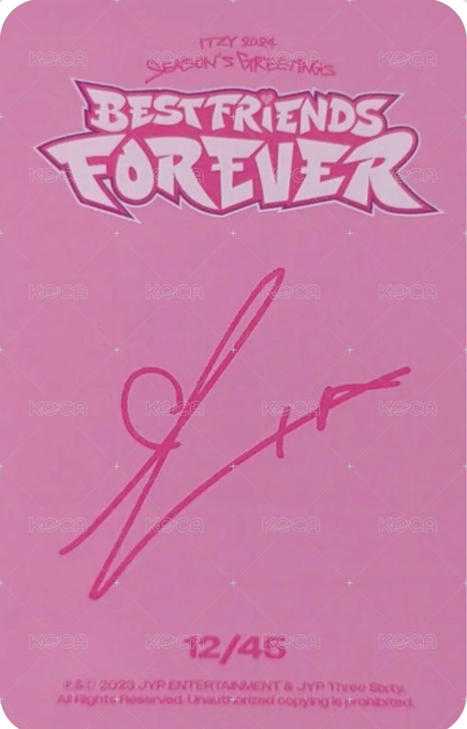 2024年曆 隨機卡  背面