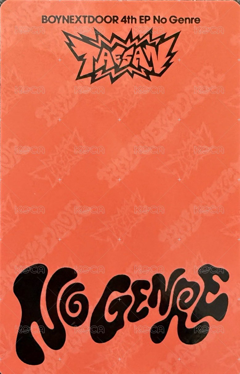 No Genre 專輯卡 No Route ver.4 背面