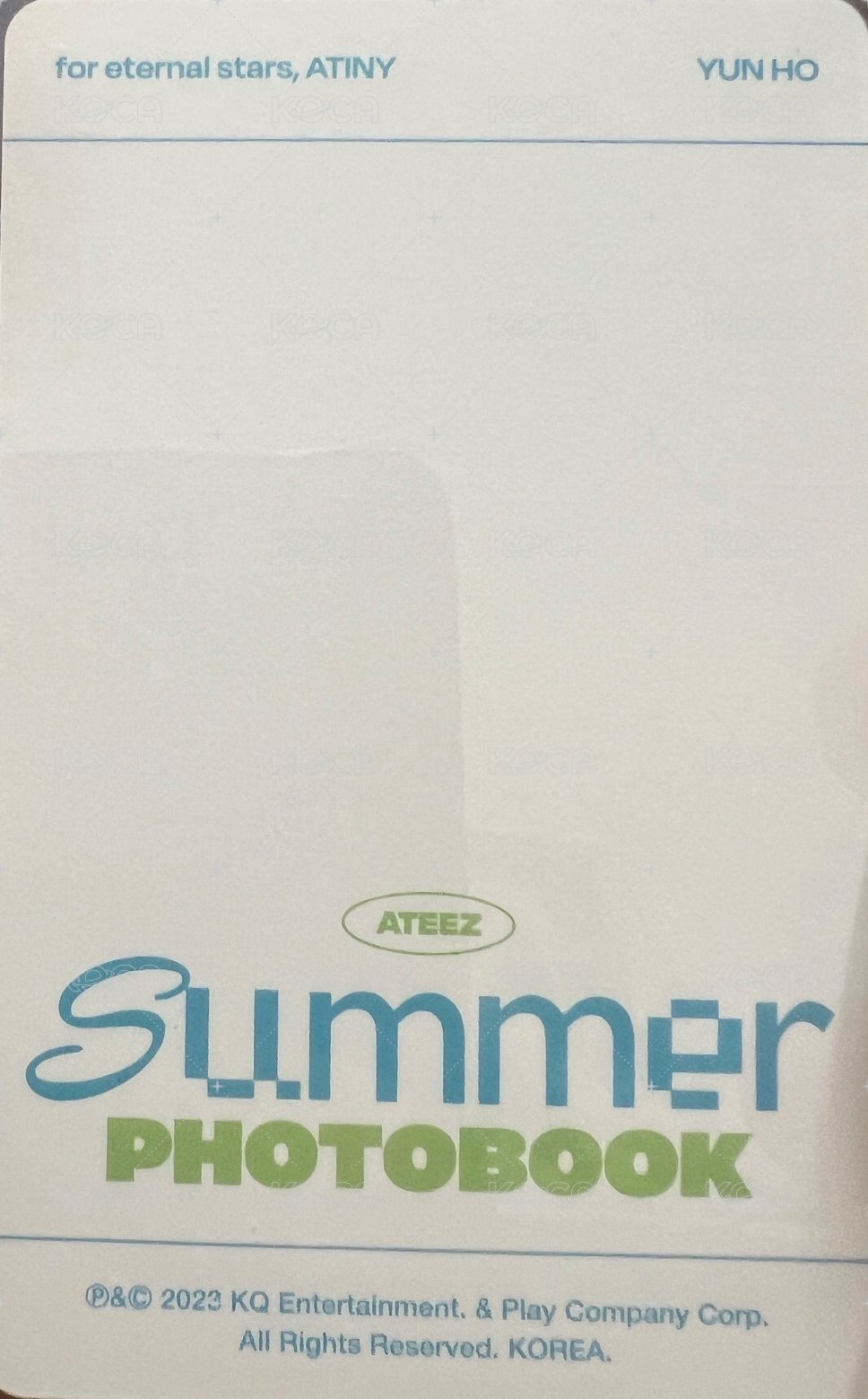 2023夏寫 周邊卡  背面