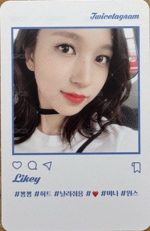 Twicetagram 專輯卡 MINA Likey 專卡 背面
