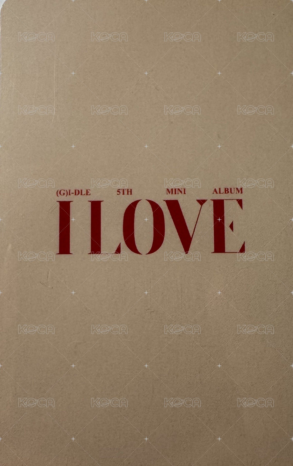 I LOVE 新那拉 1.0 特典卡  背面