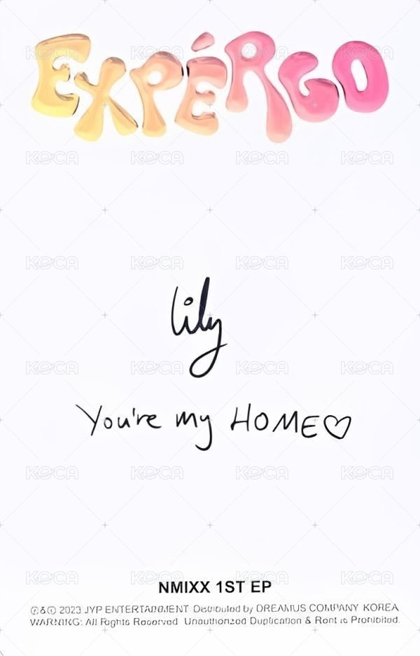 expérgo 專輯卡 限量版 背面