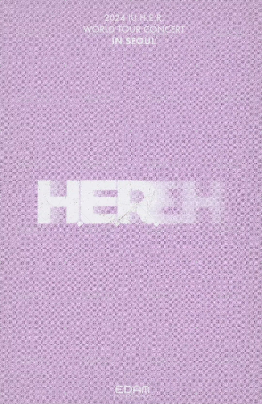 24’演唱會 入場卡 / 場限卡 首爾0302 背面