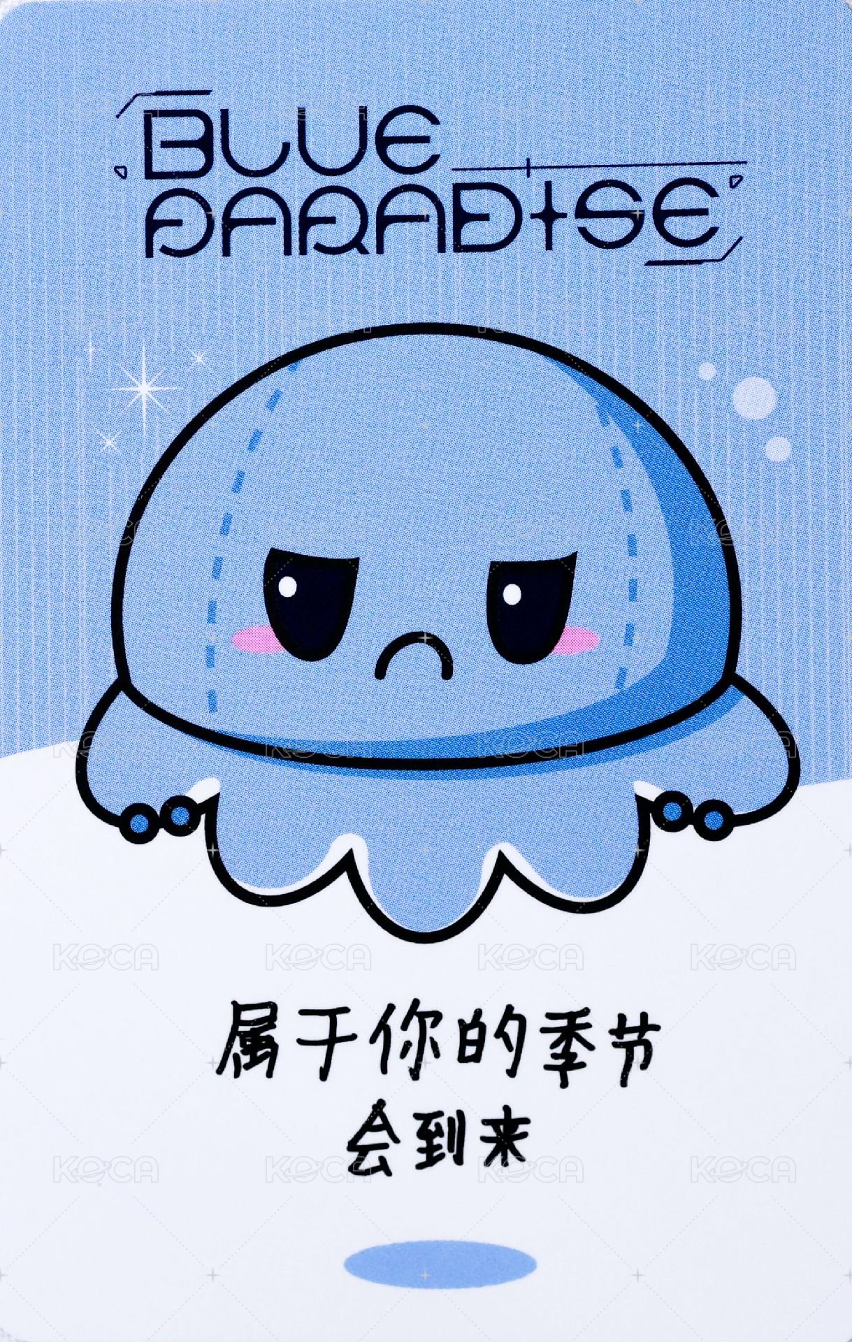 迷五 yzy 1.0 簽售卡 憤怒章魚 背面