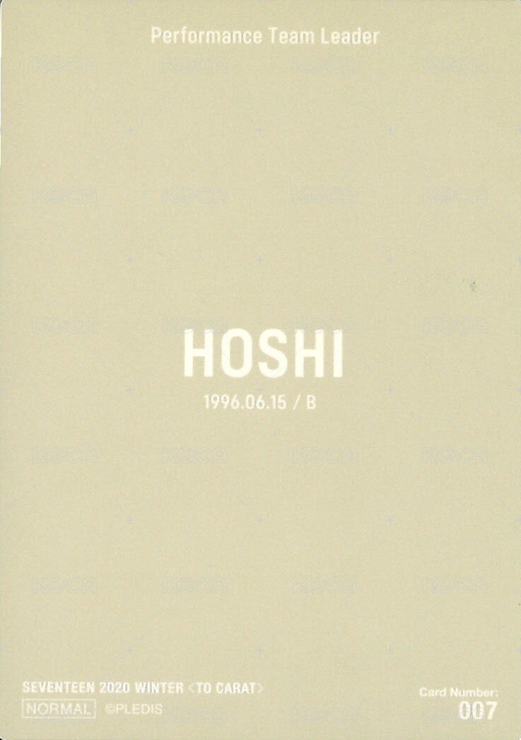 20’ 冬周 隨機卡  背面