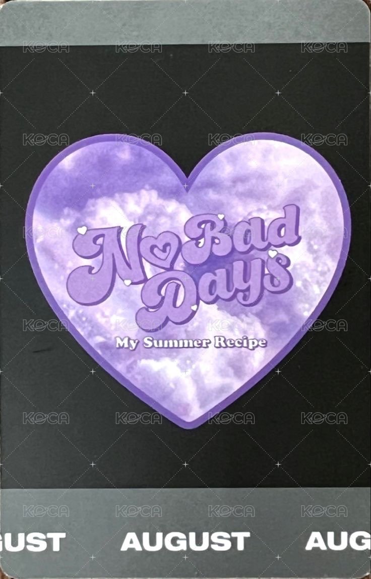 NO BAD DAYS 周邊卡 八月 拍立得 背面