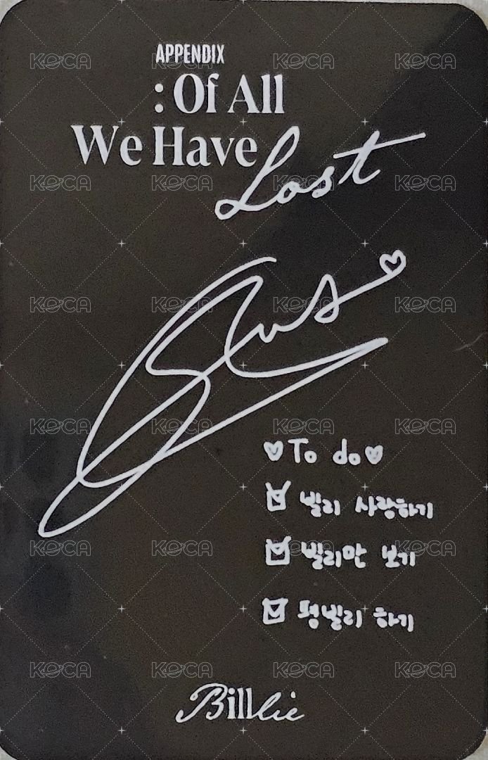 迷你五 專輯卡  背面