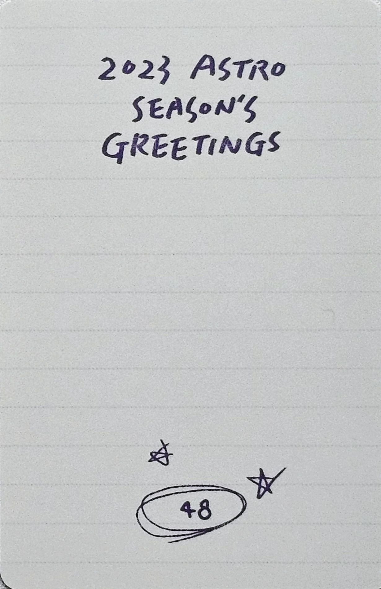 2023 年曆 隨機卡  背面