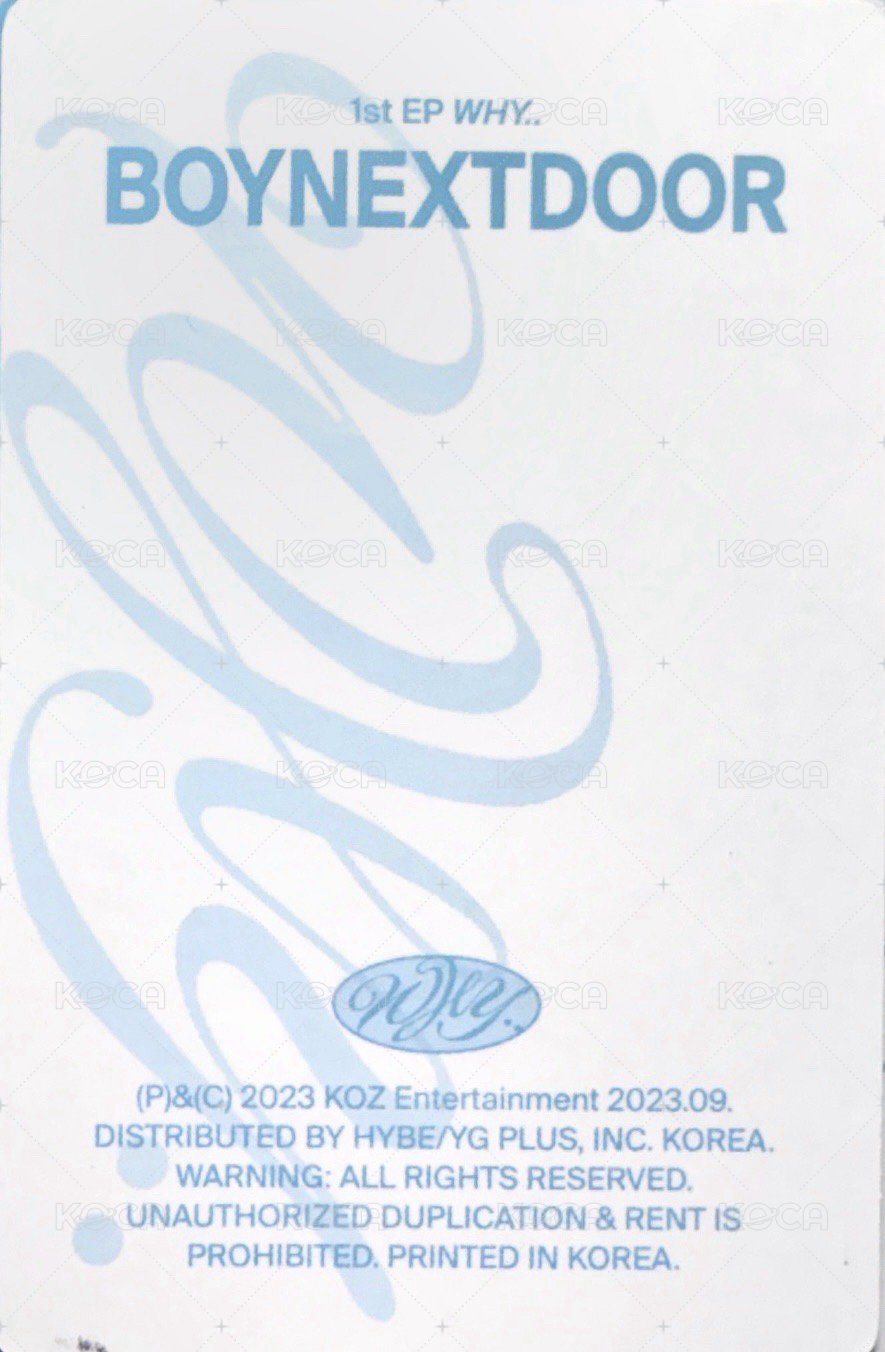 WHY.. 專輯卡 Moody ver. 背面