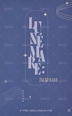 月波 隨機卡  背面