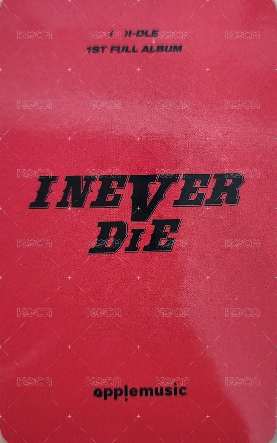 I NEVER DIE am 2.0 簽售卡  背面