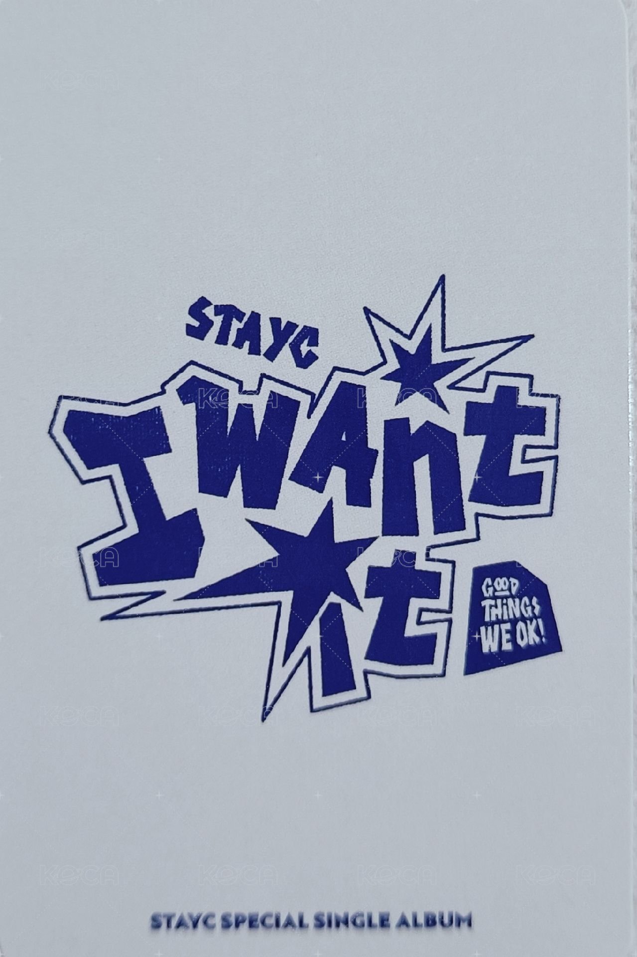 I WANT IT 專輯卡 電子專卡 海景莎 背面