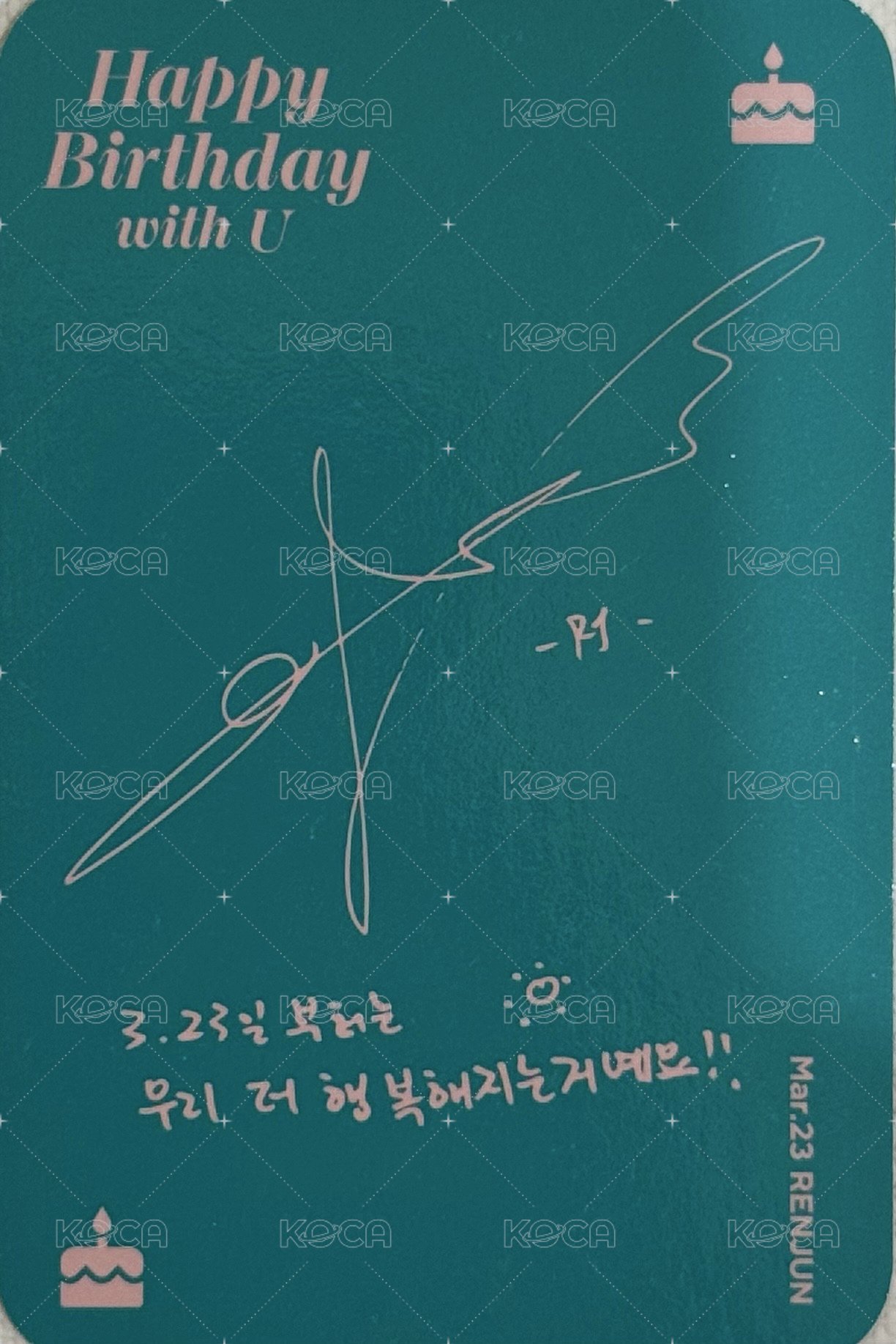 周邊卡 SM生日卡 背面
